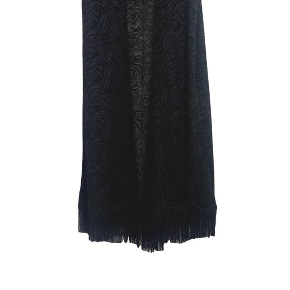 NWOT La Vanya Boho Swim Coverup Lace Sleeveless Open Front Maxi Dress Black 1X - Picture 7 of 16